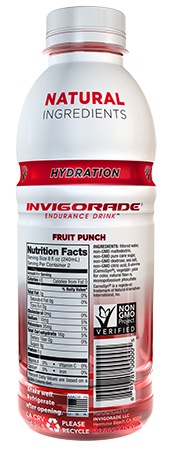 INVIGORADE - Fruit Punch - Bottle - NFP Panel